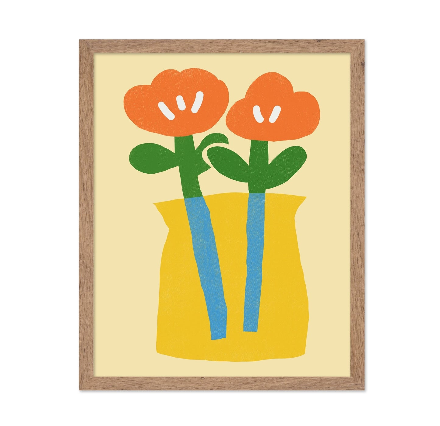 Two Stylized Orange Flowers