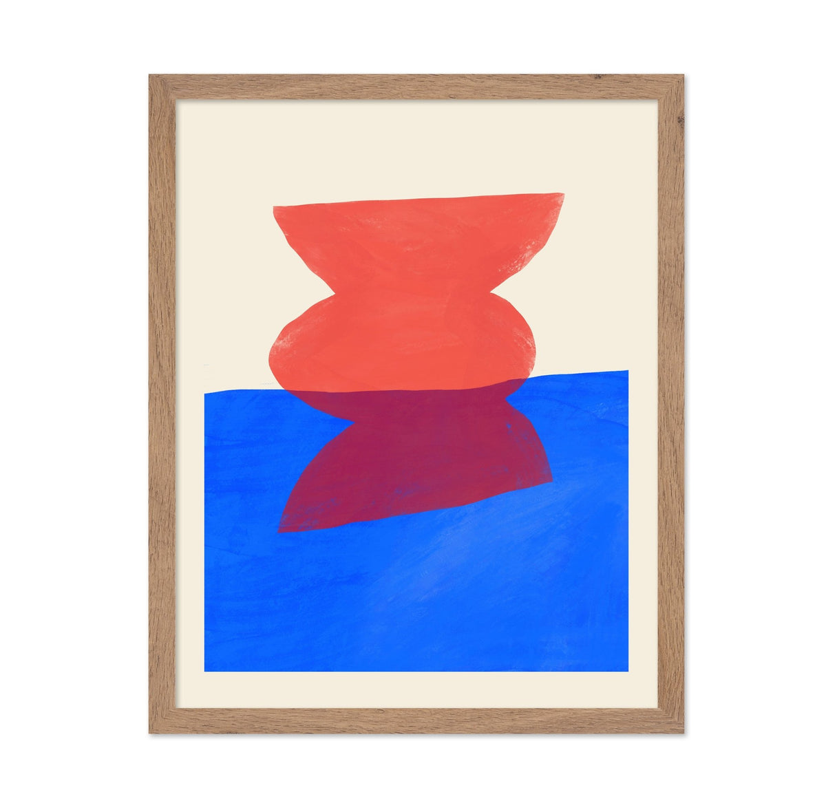 Abstract Red and Blue Shapes