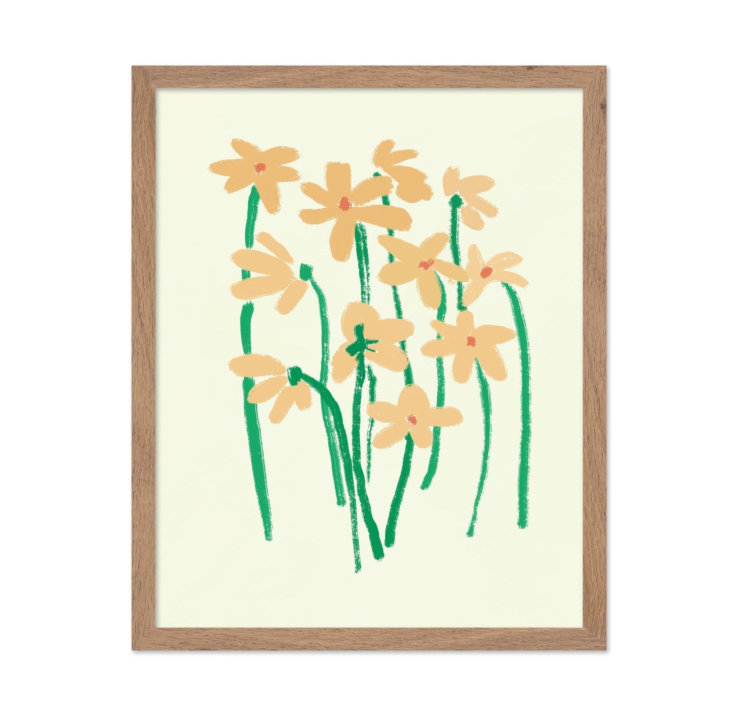 Yellow Flowers With Green Stems