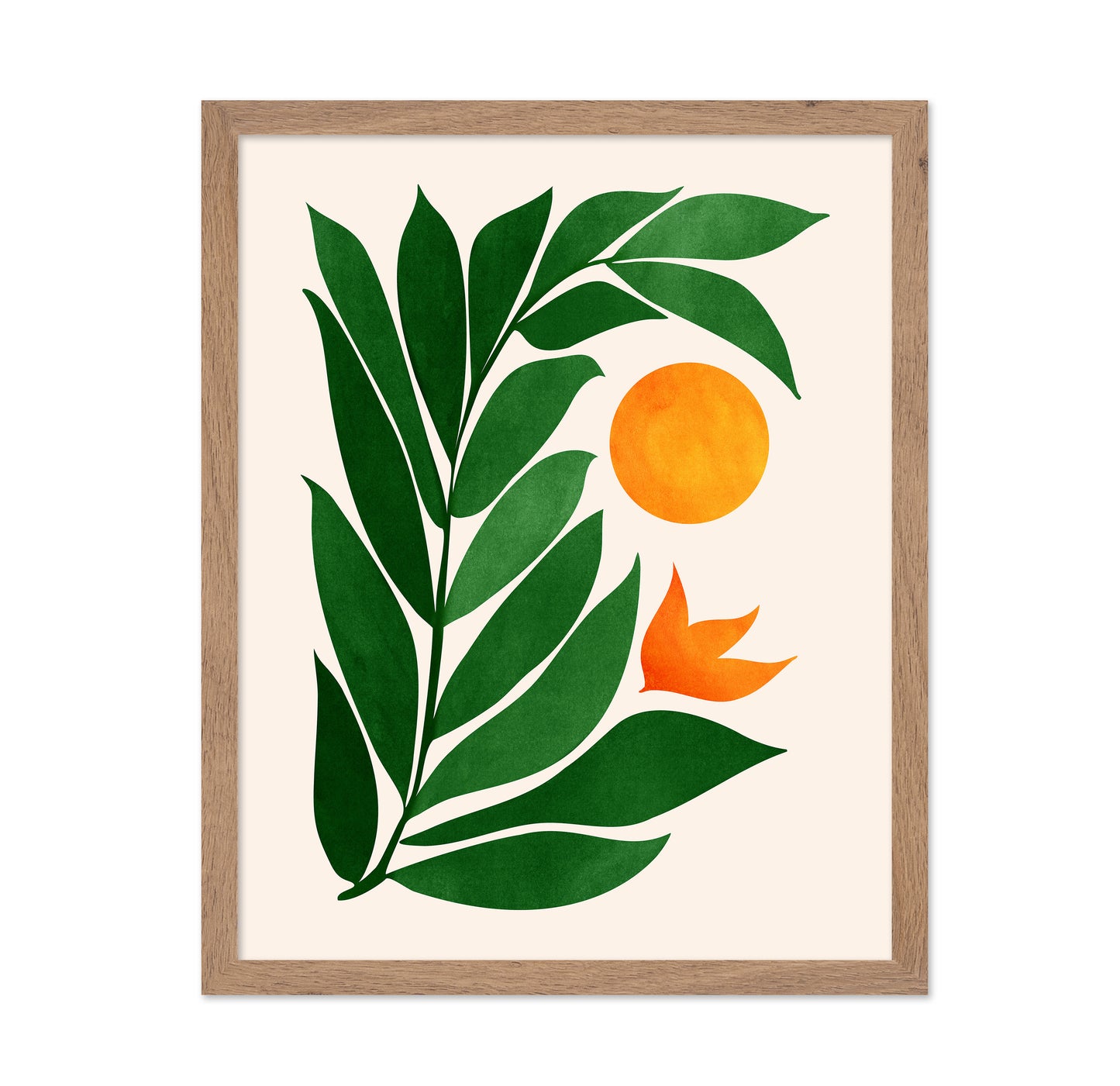 Tropical Garden Mid Century Sunset
