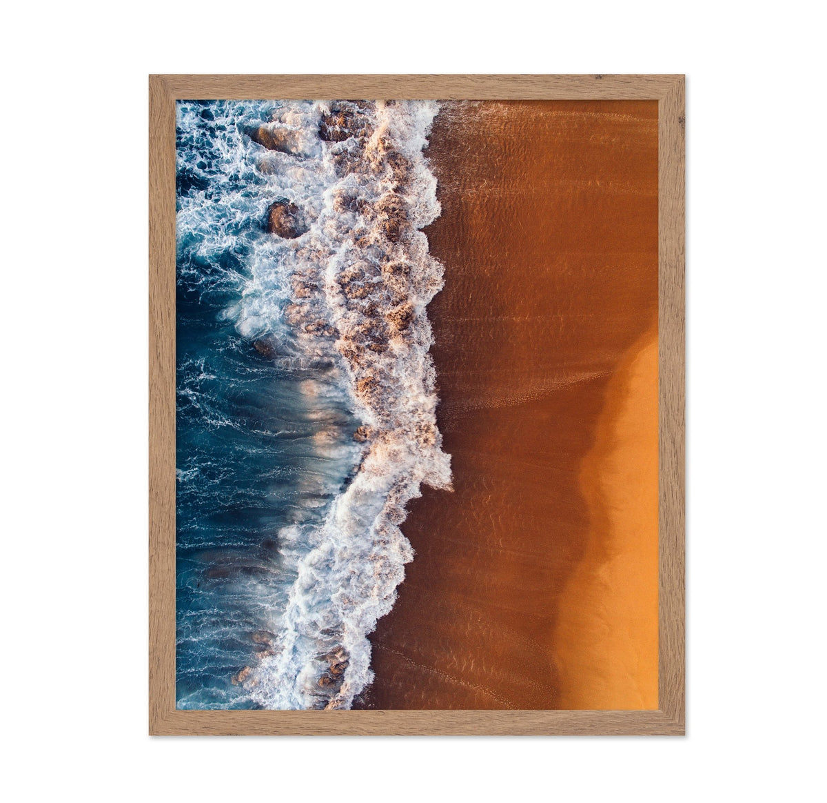 Vibrant Beach With Turquoise Ocean Waves