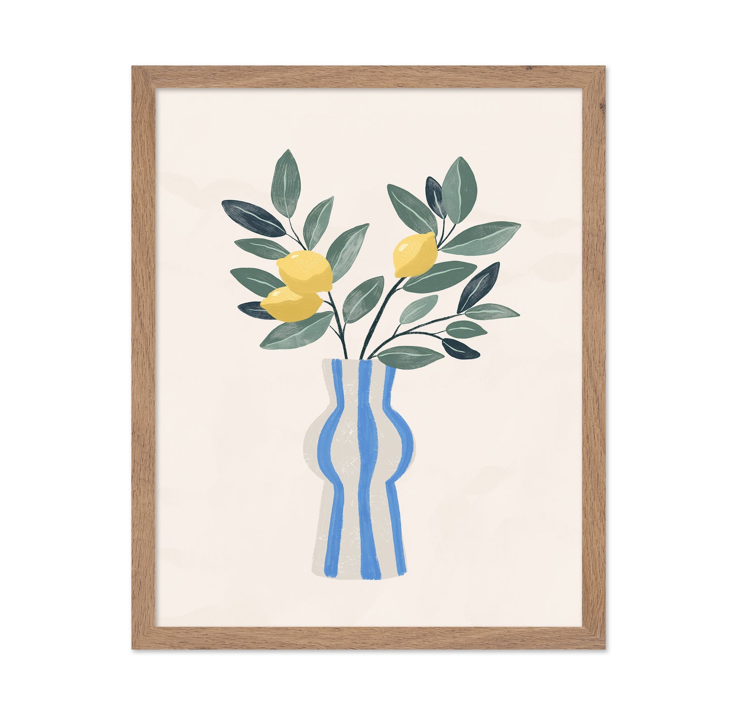 Lemon Stripe Vase