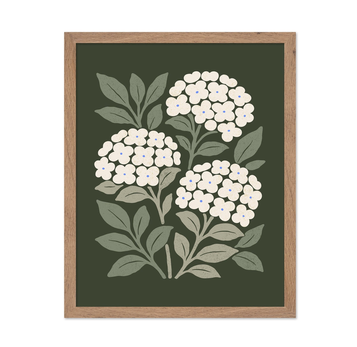 Abstract Green Hydrangea