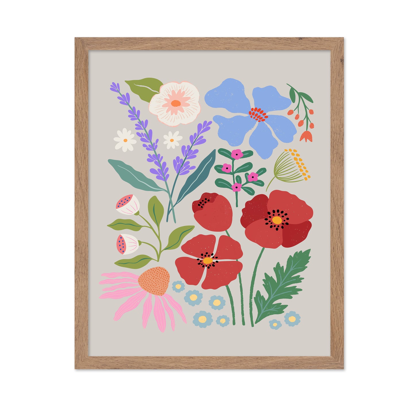 Poppies and Lavender Meadow