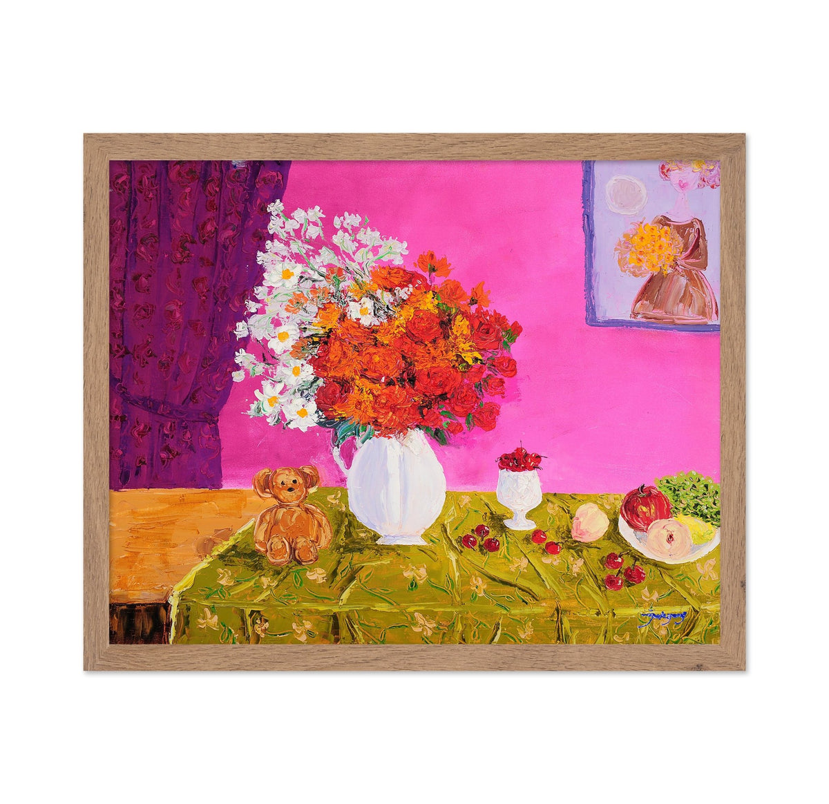 Vase Of Bright Flowers