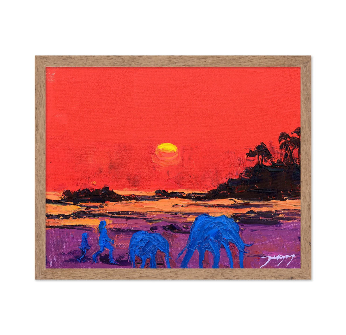 Vibrant Red Sky