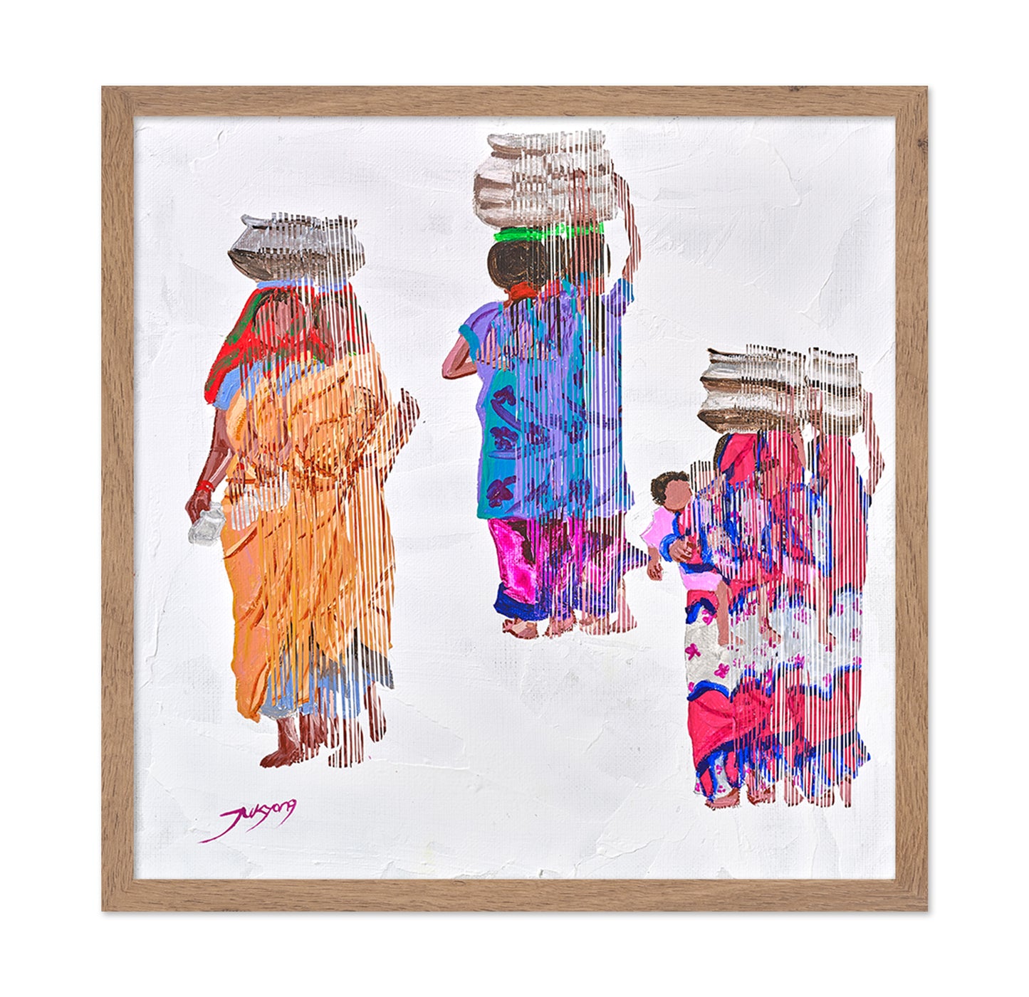 Women Carrying Water Buckets