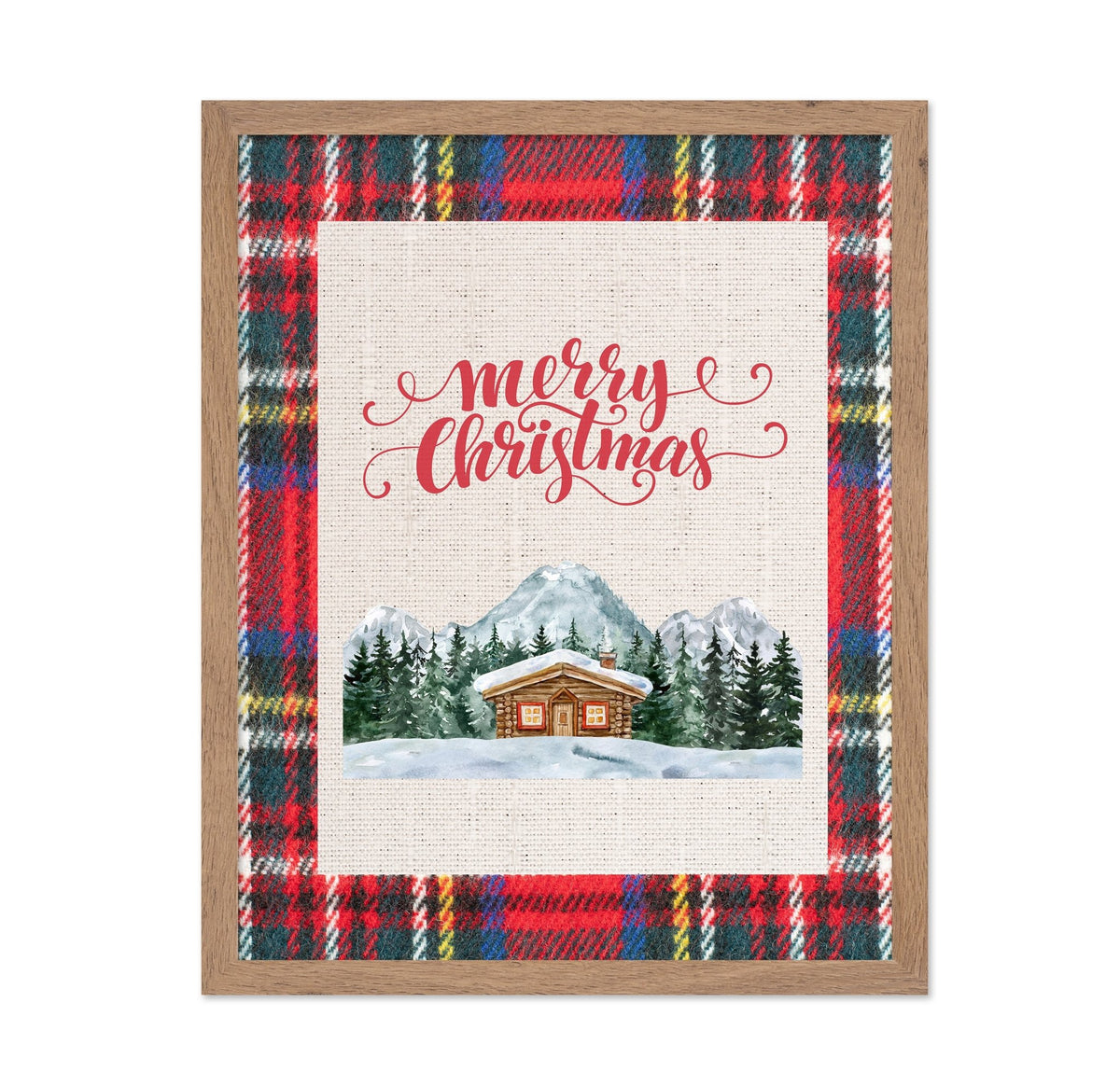Merry Christmas Cabin - Red Flannel