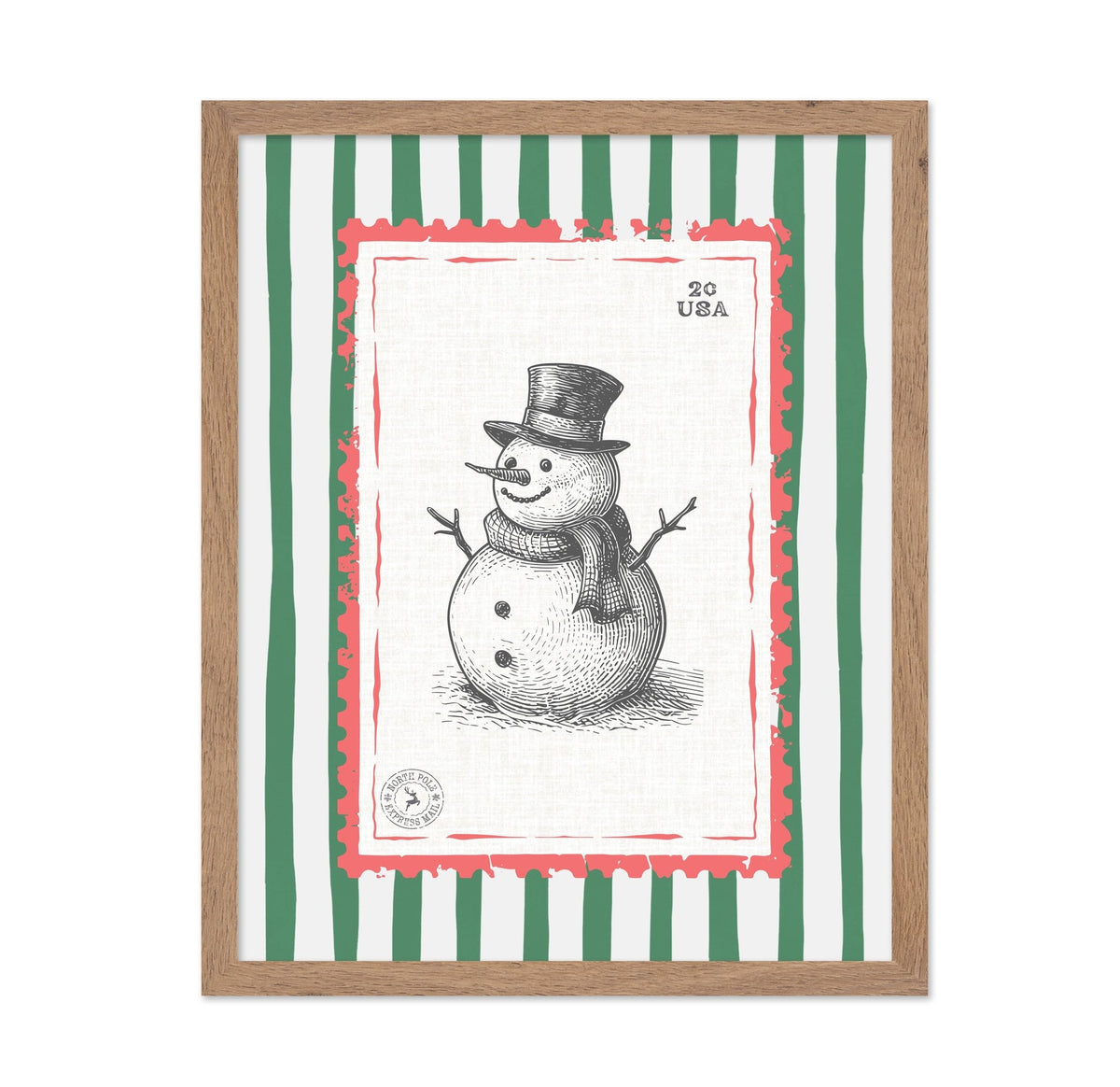 Smiling Frosty the Snowman Stamp