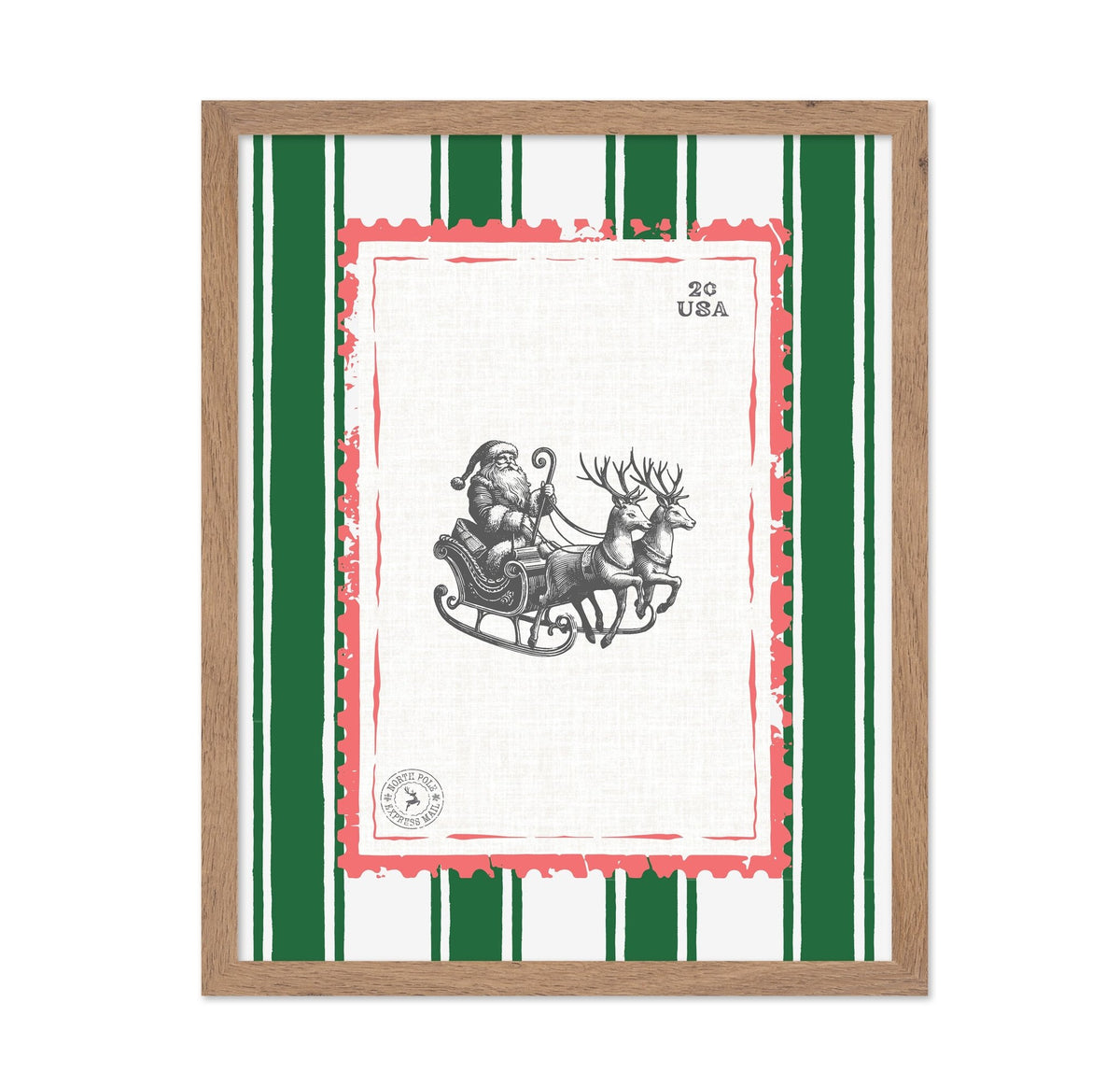 Santa Claus on a Sleigh Postage Stamp