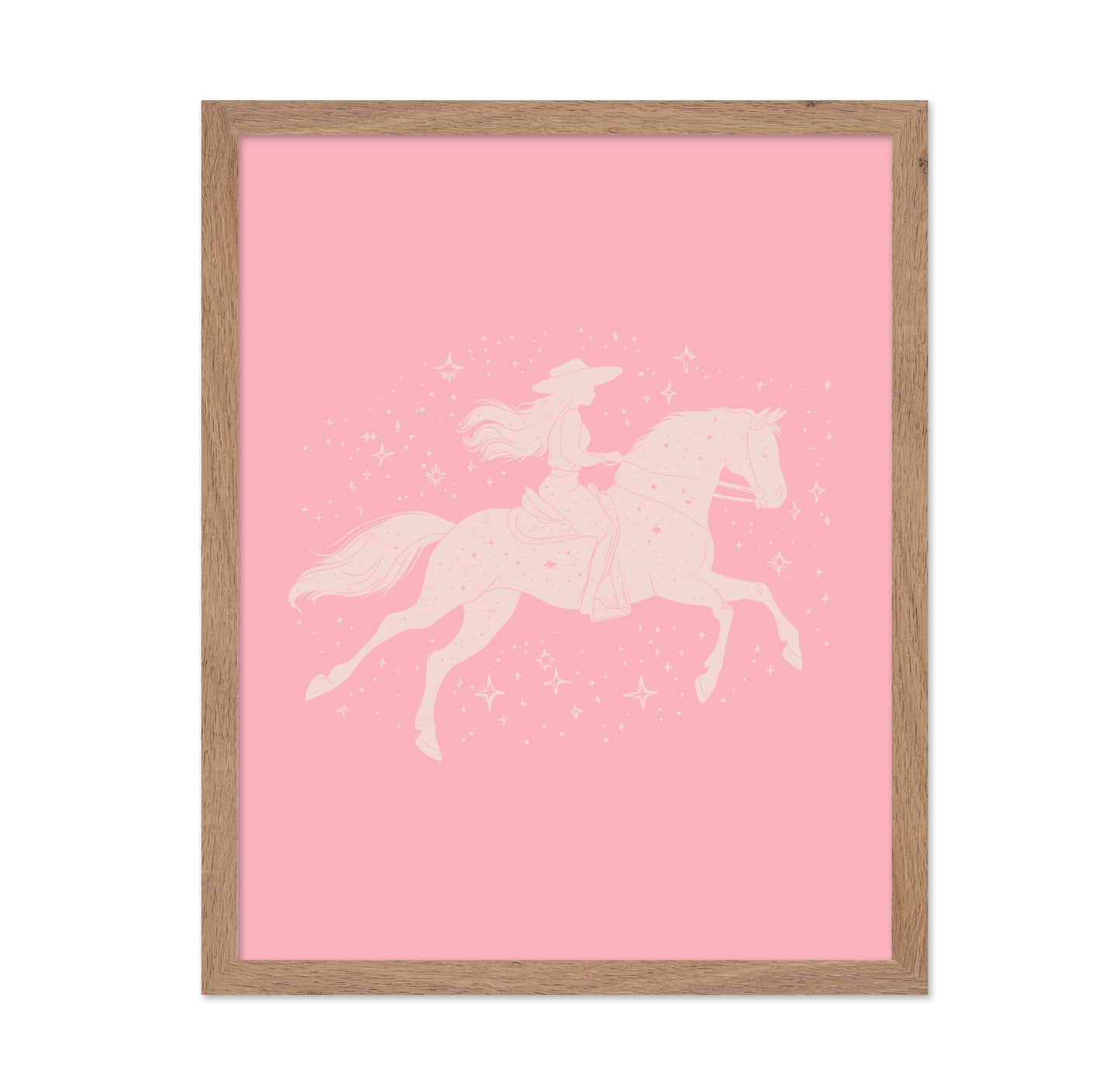 Silhouette Of A Cowgirl Riding A Horse