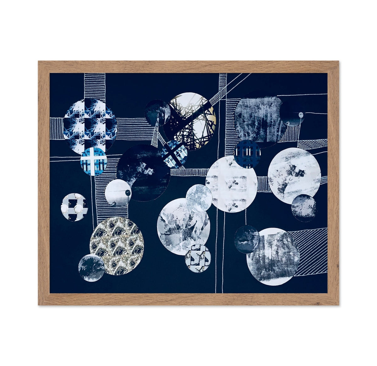 Abstract Geometric Navy Collage