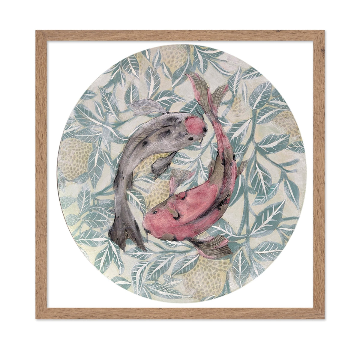 Two Koi Fish In A Circular Pattern
