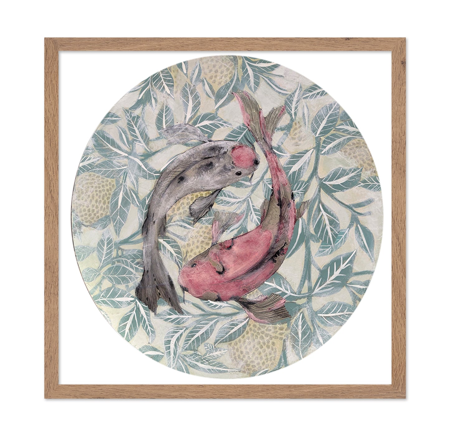 Two Koi Fish In A Circular Pattern