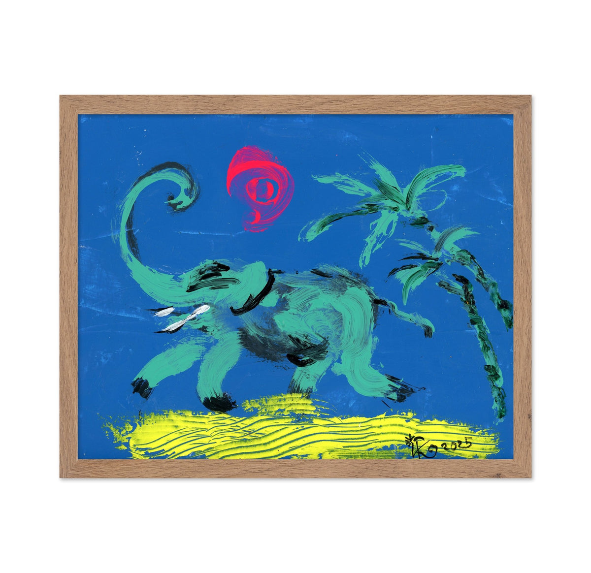 Elephant and Palms