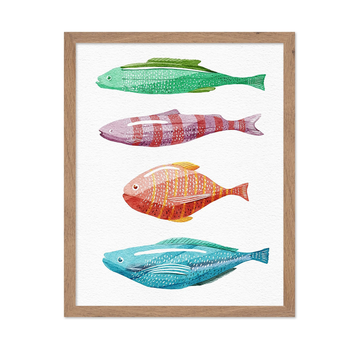 Four Colorful Fish
