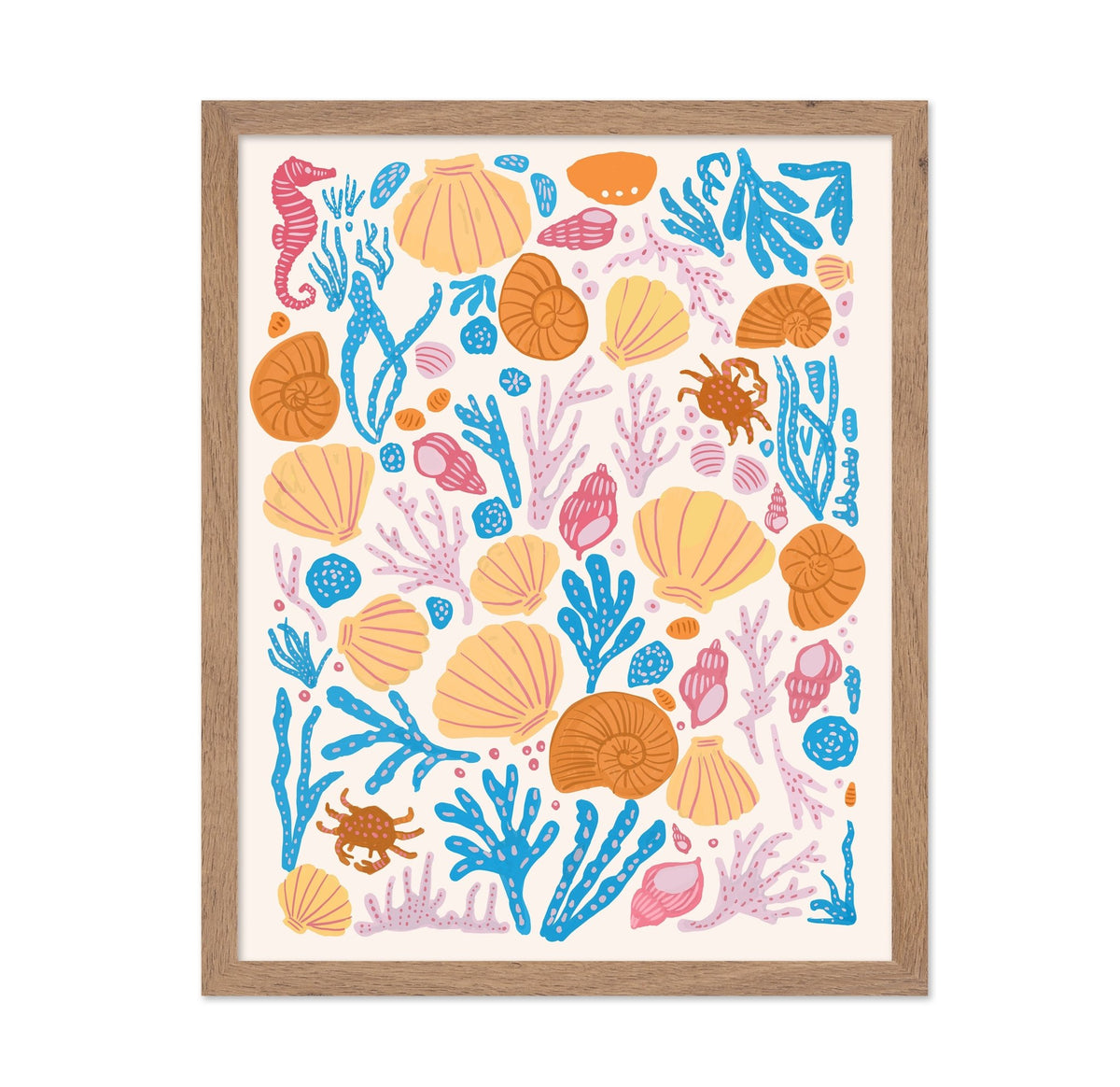 Sea Critters Color On White