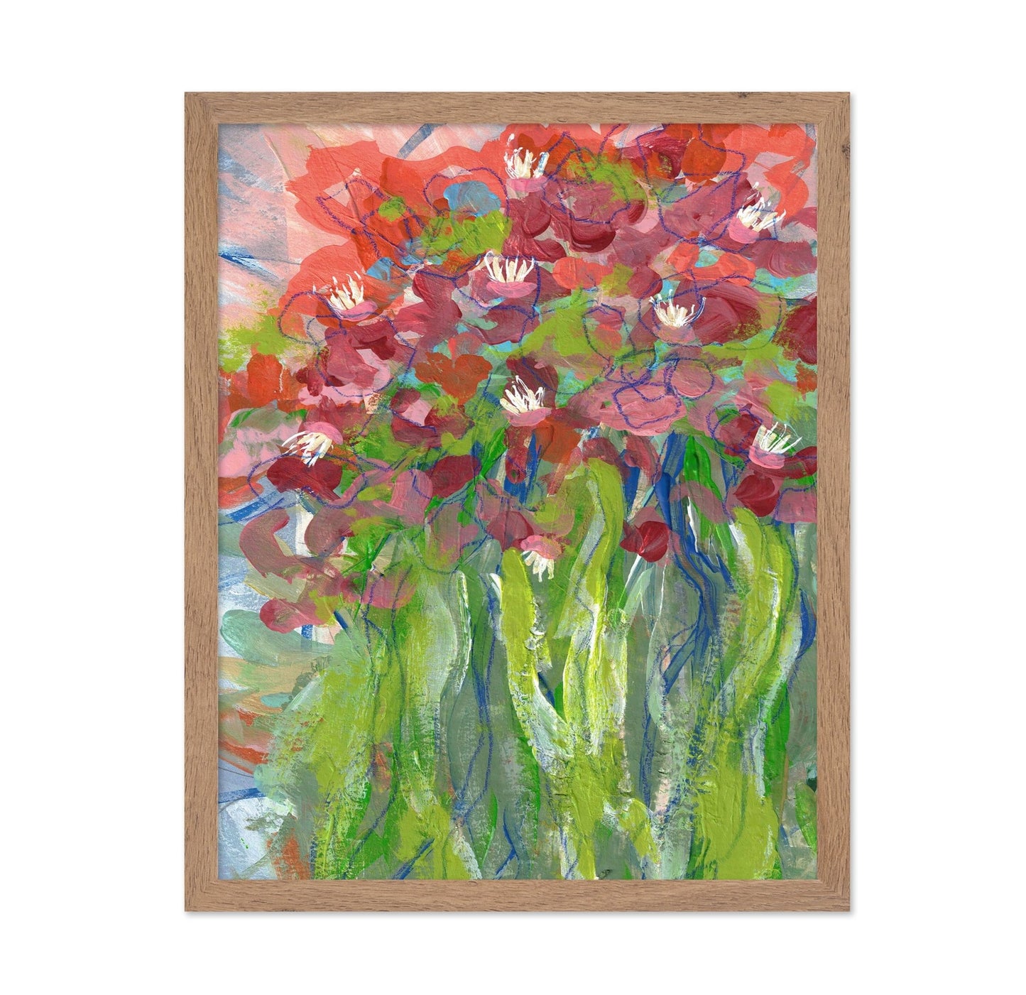 Floral Bouquet Freesias Lipstick Red