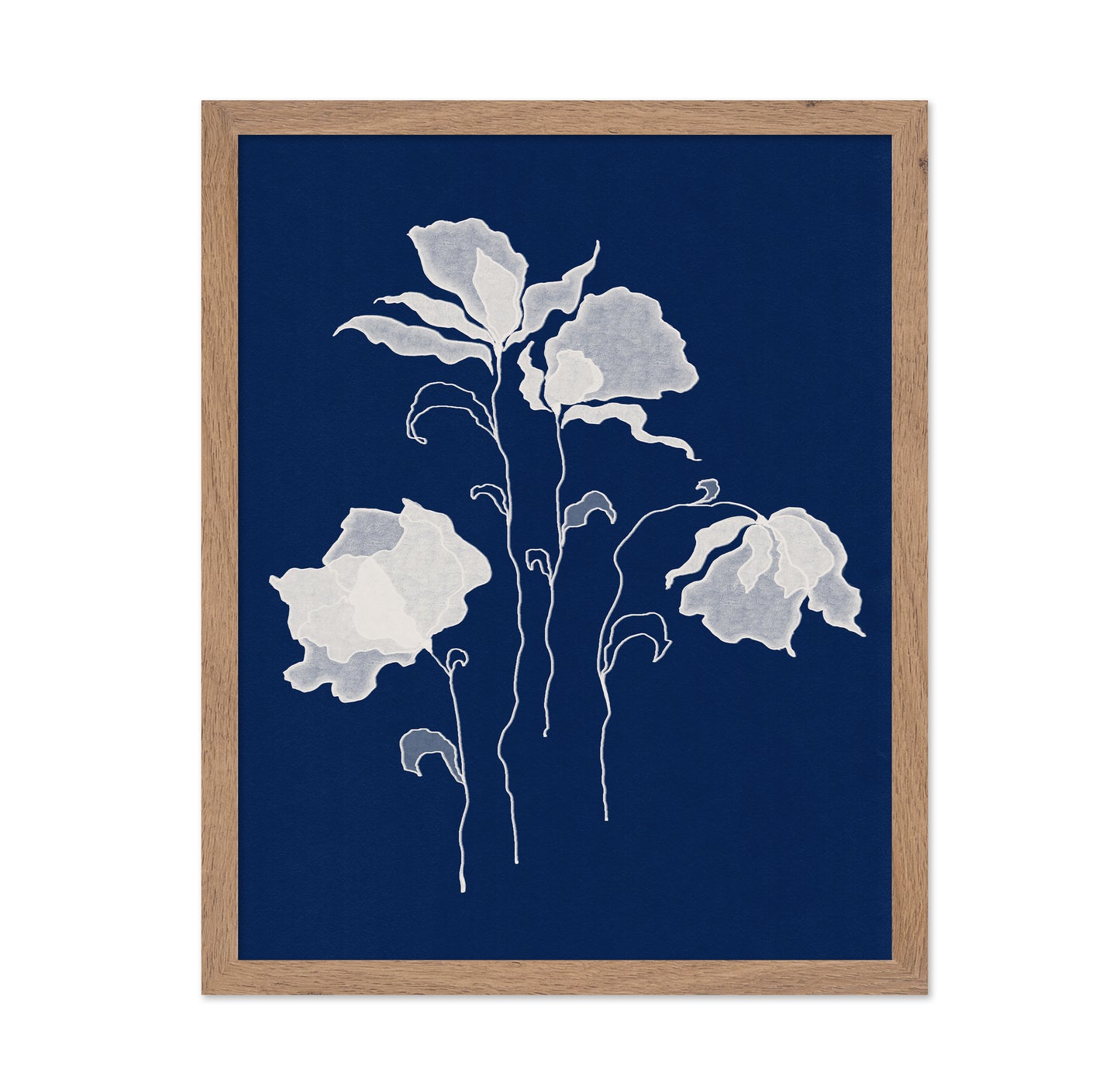 White Floral Silhouettes
