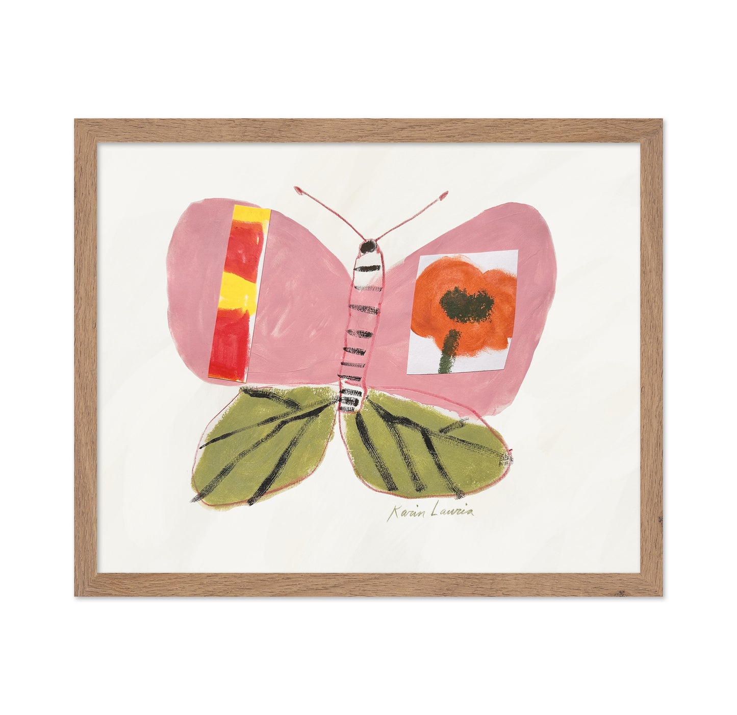 Pink and Green Butterfly