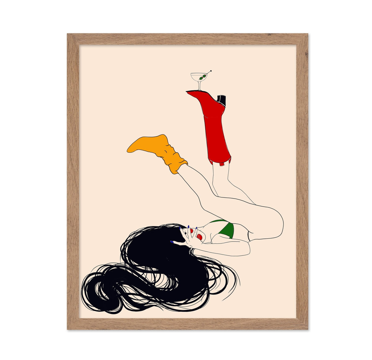 Cocktail Pin-Up Illustration