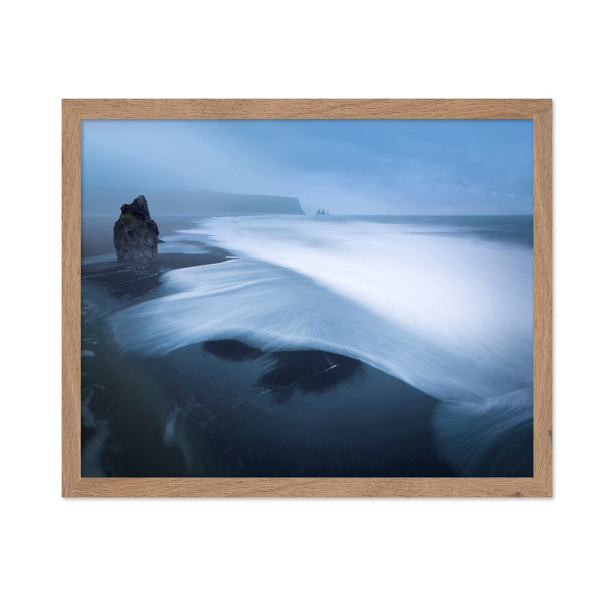 Black Sand Ocean Waves
