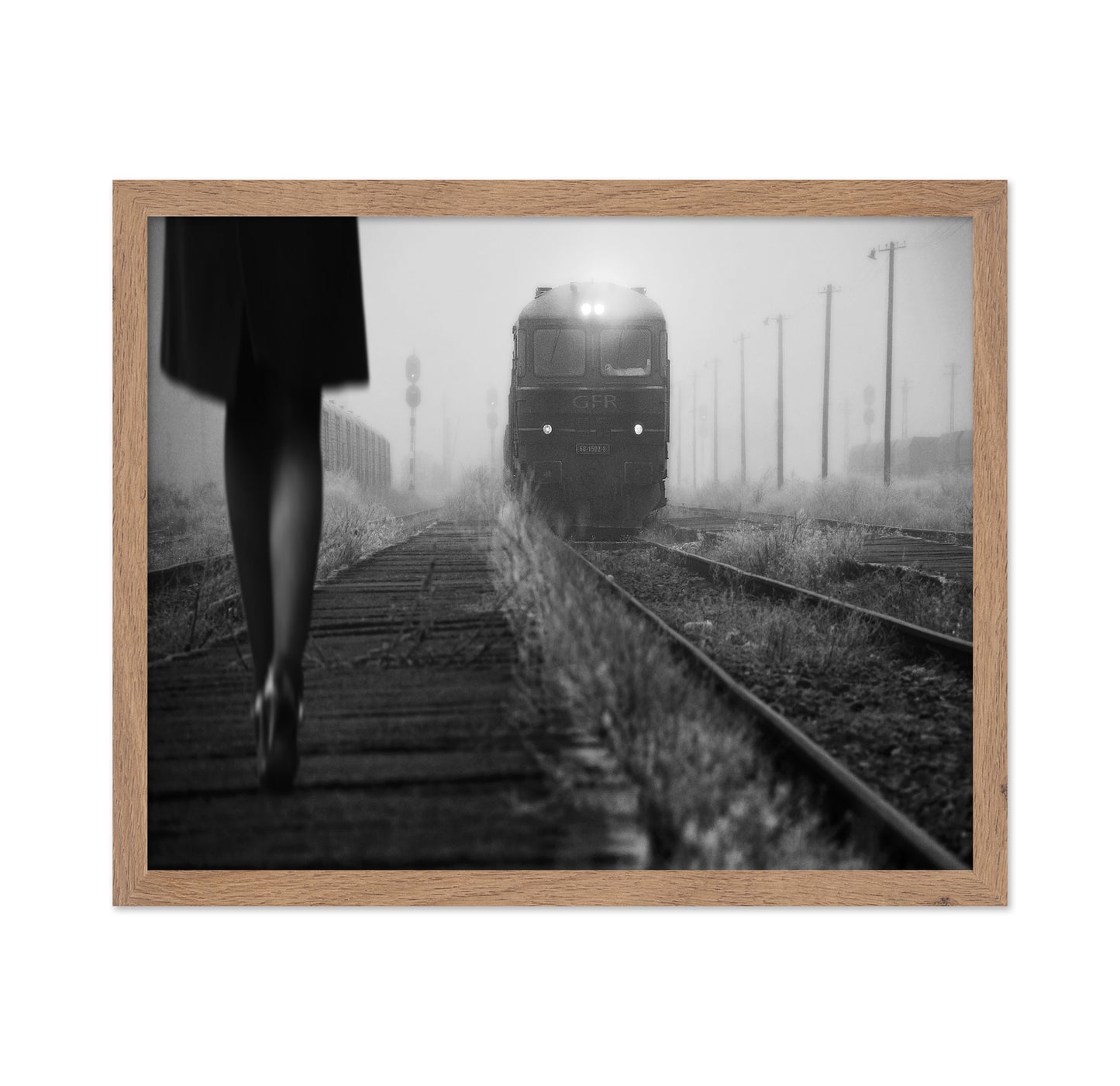 Train In Foggy Station