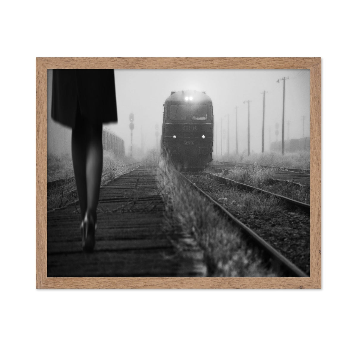 Train In Foggy Station