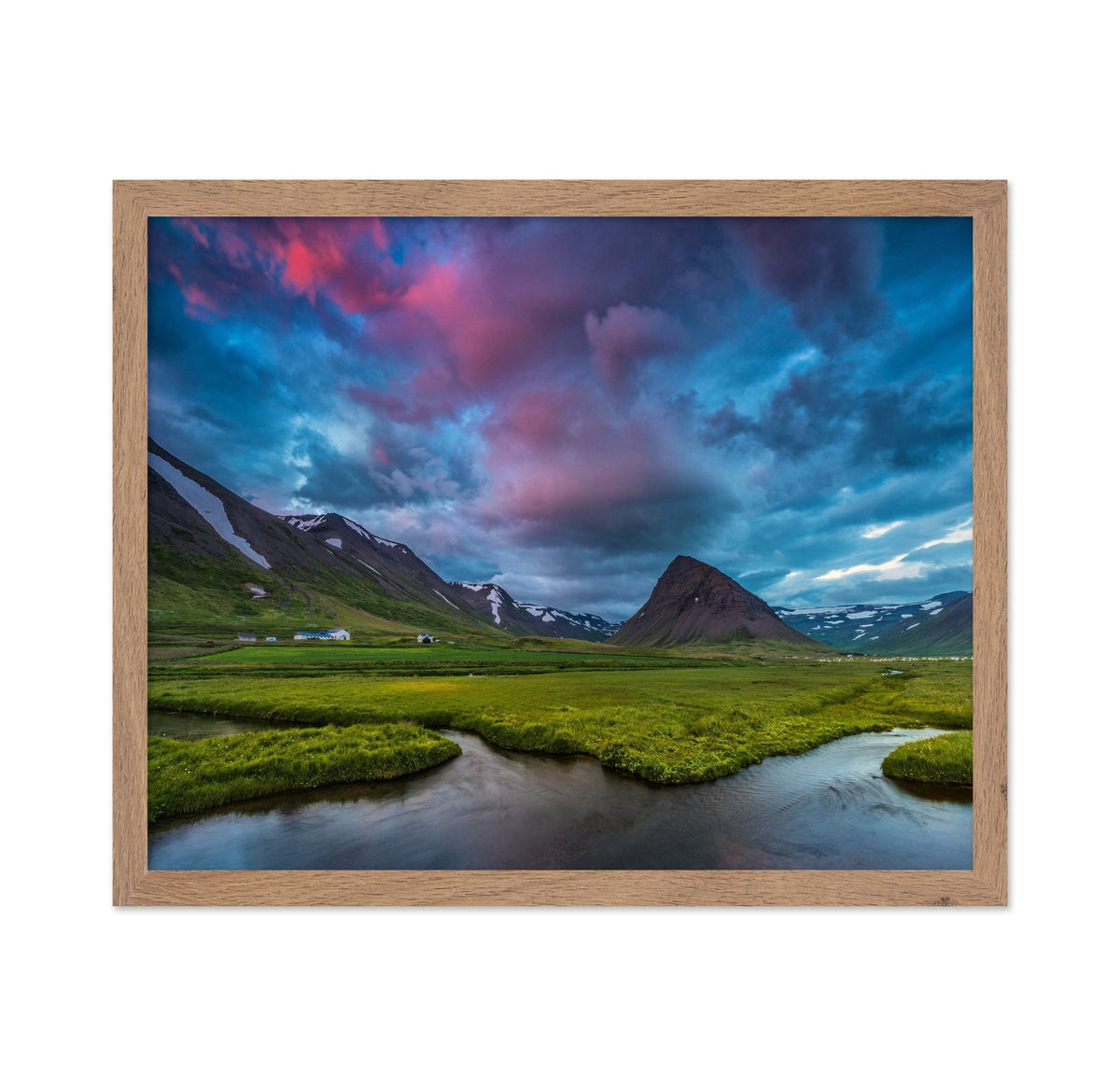 Mountain Valley Farmland Landscape