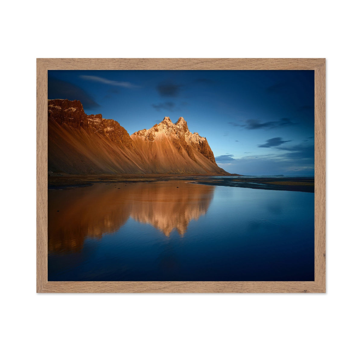 Golden Mountain Reflection Landscape