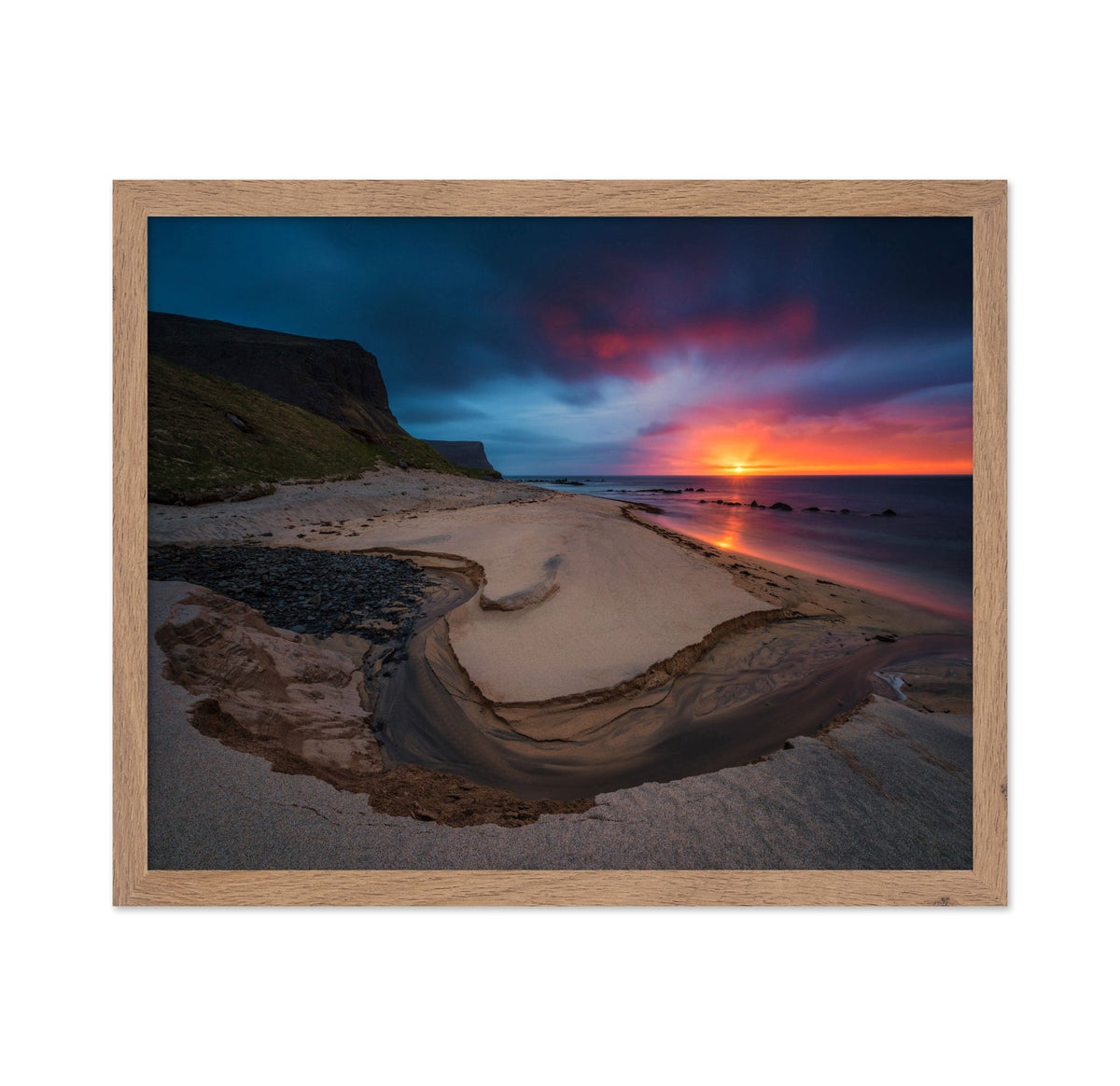 Iceland Coastal Sunset Landscape