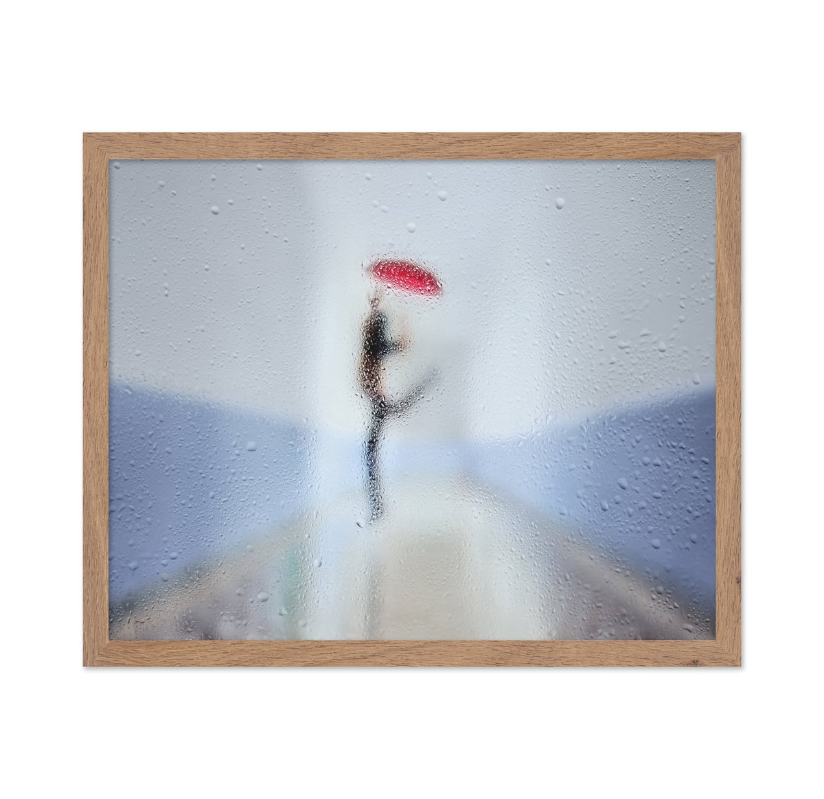 Red Umbrella In Rain