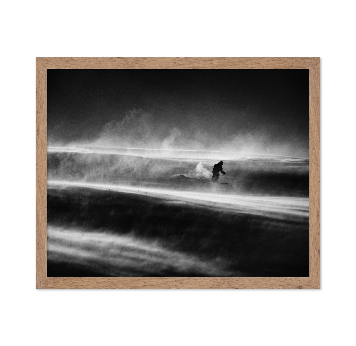 Skiing Through Snow Storm