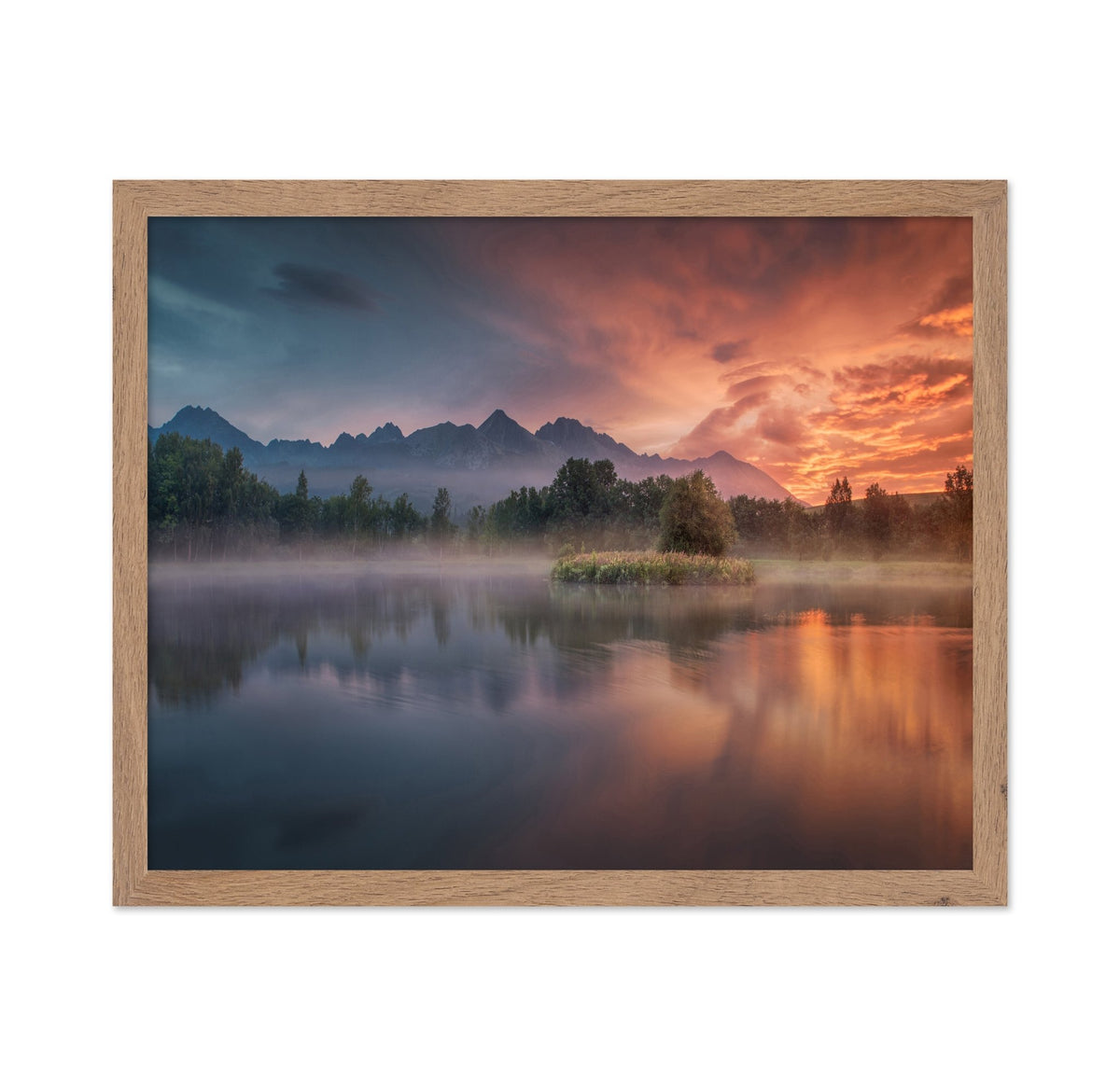 Sunrise Reflection on Mountain Lake
