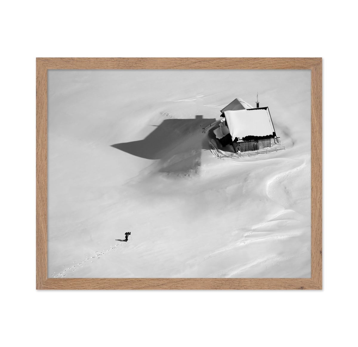 Lone Cabin in Endless Snow