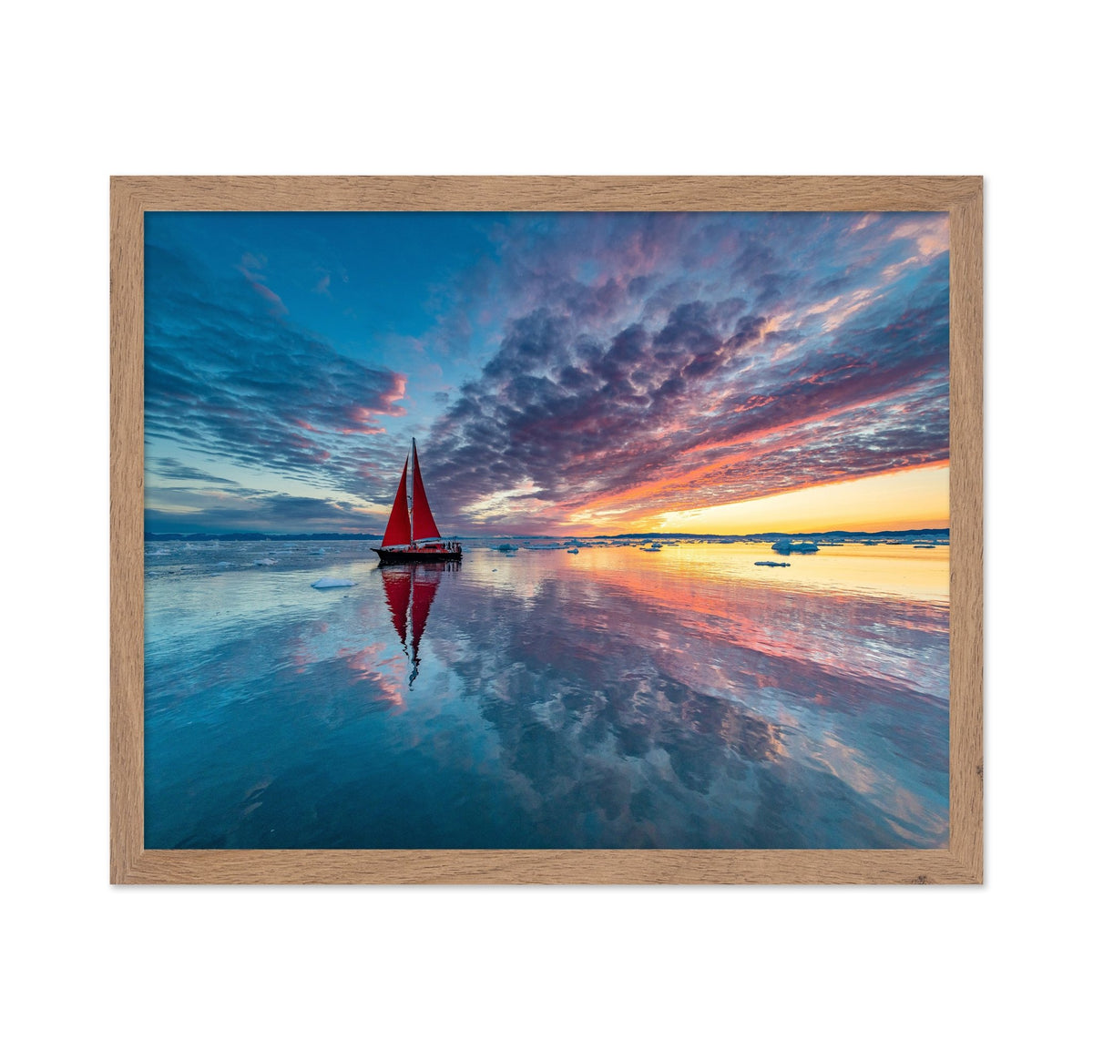 Arctic Red Sailboat