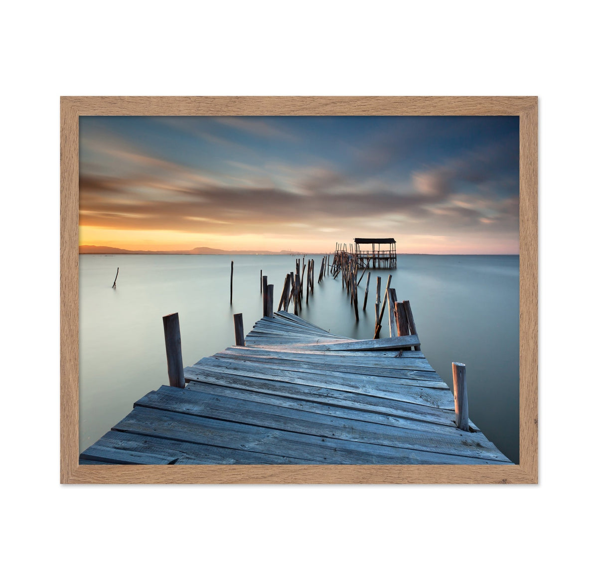 Broken Pier At Sunset
