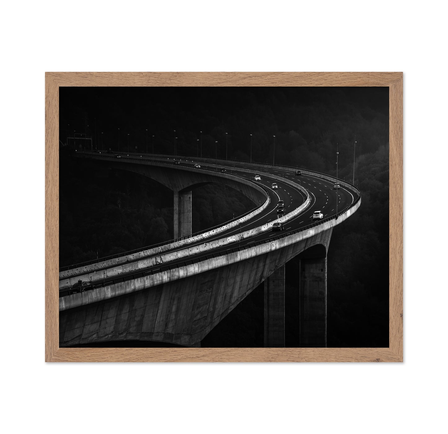 Curving Highway Bridge