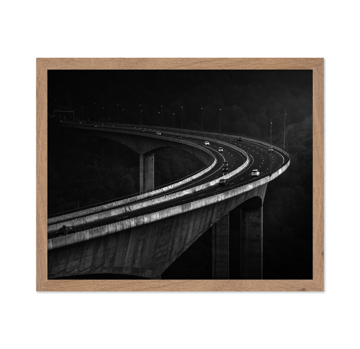 Curving Highway Bridge