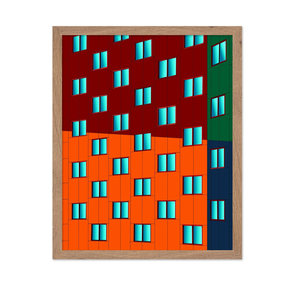 Colorful Geometric Building Pattern