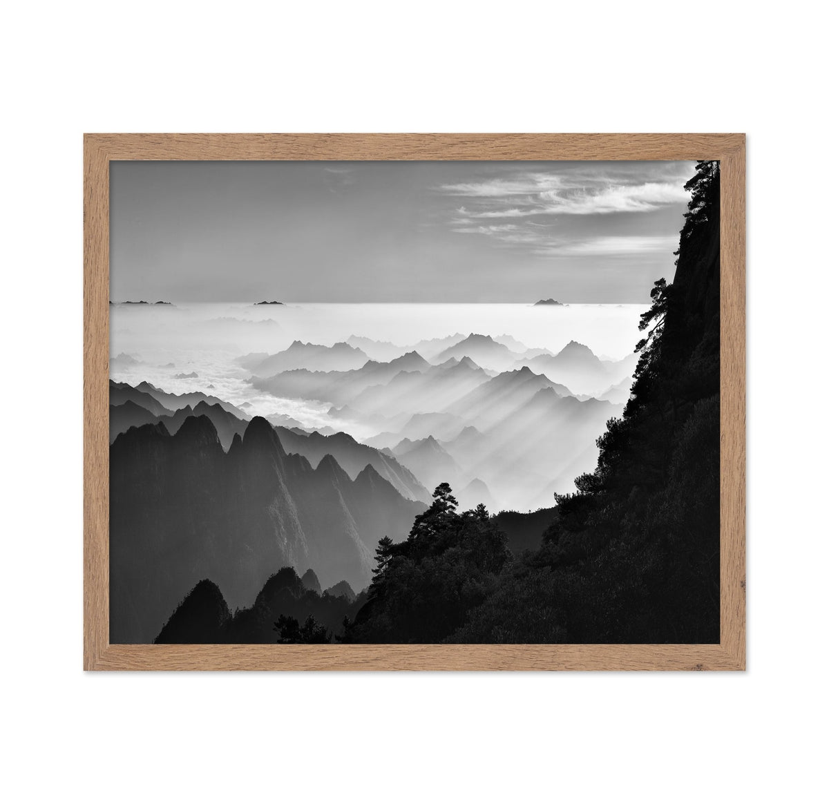 Sunrise Rays Over Mountain Peaks