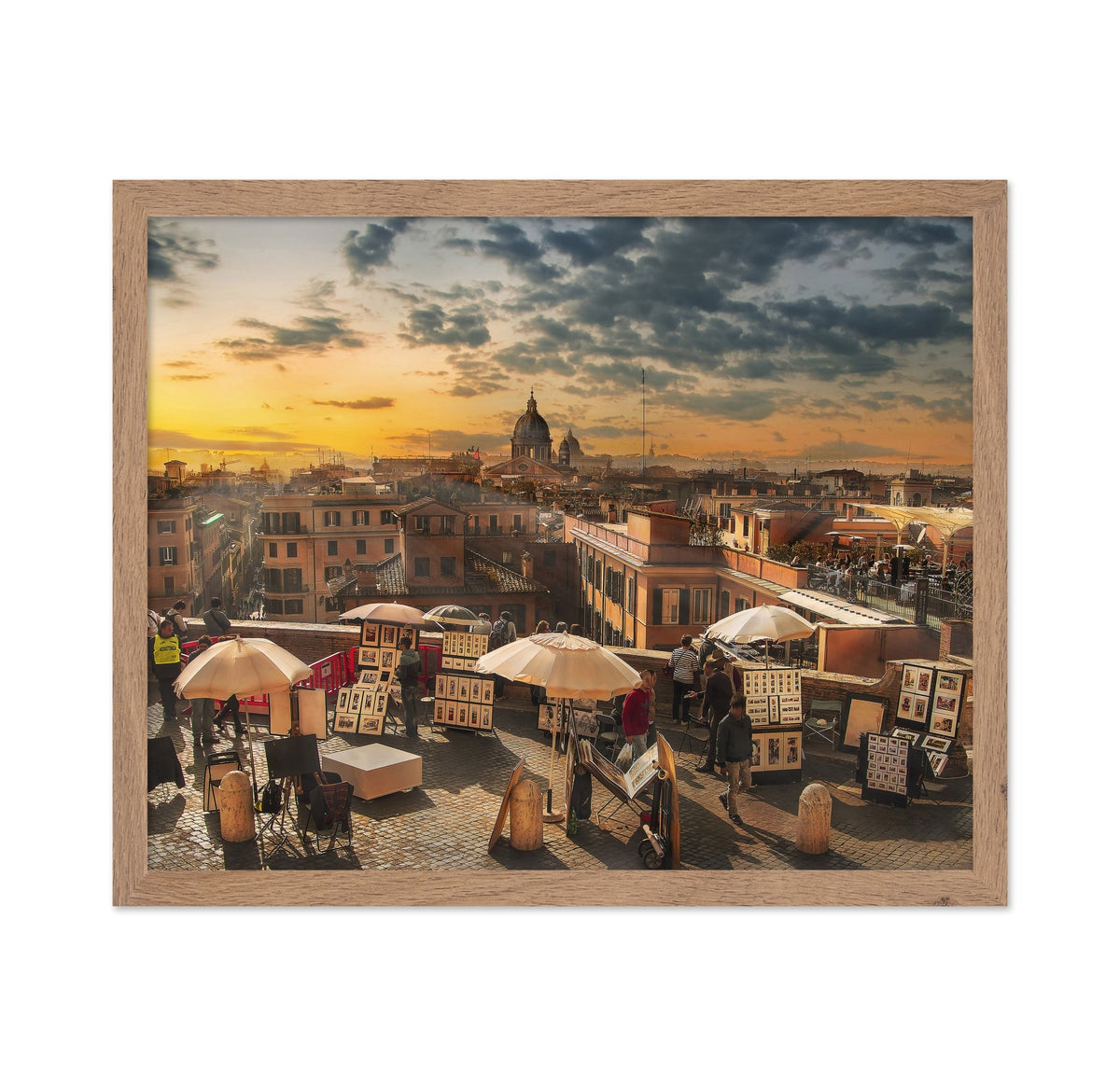 Rome Skyline Sunset Market