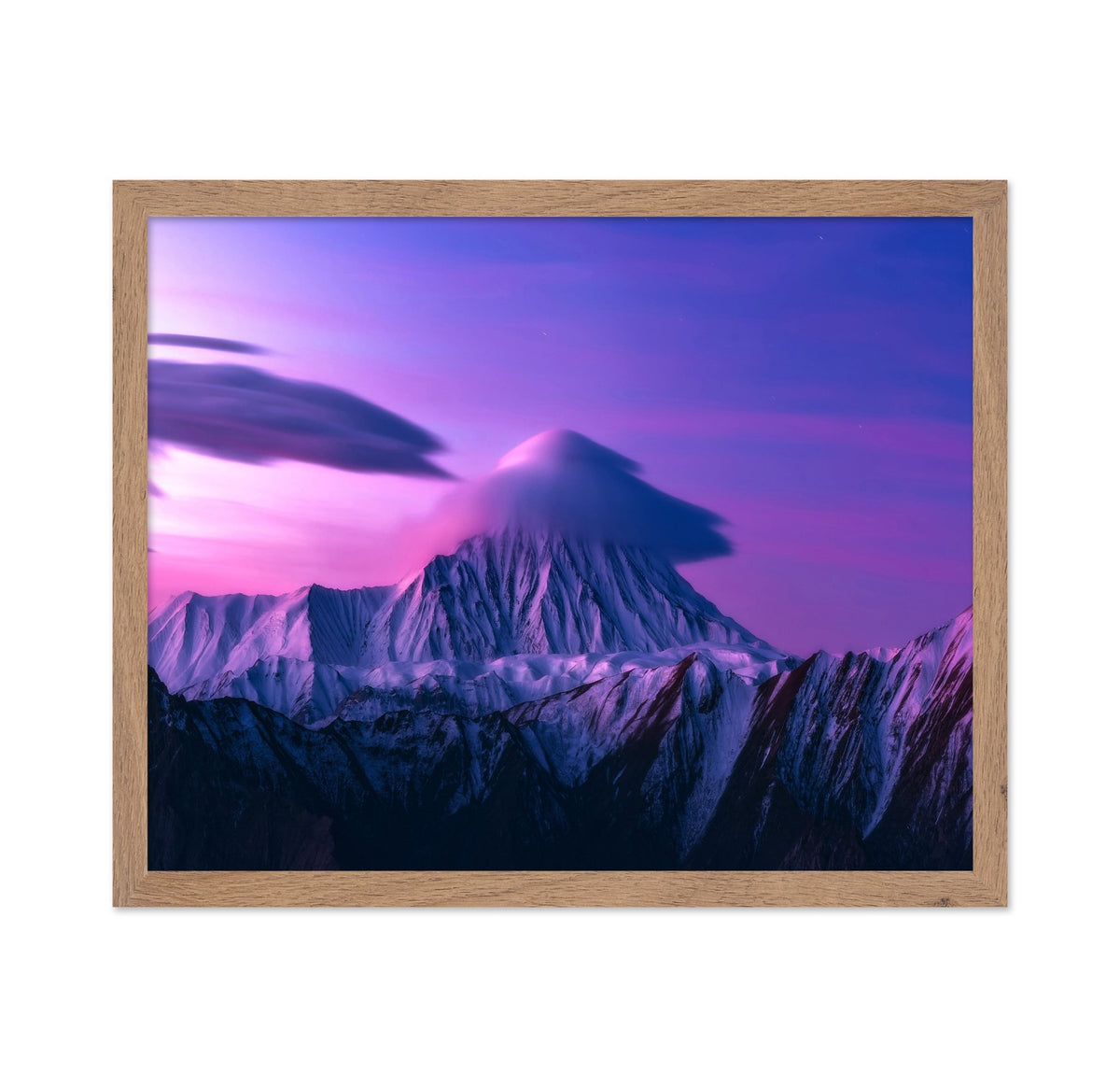 Mount Damavand Purple Sunset Landscape