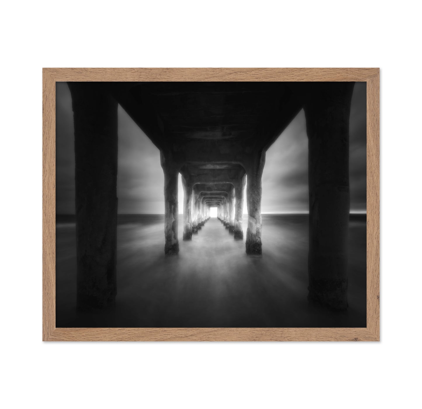 Under Pier Symmetry Black and White