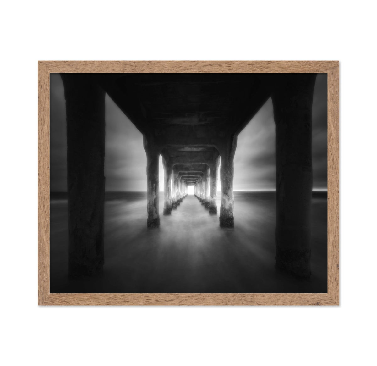 Under Pier Symmetry Black and White