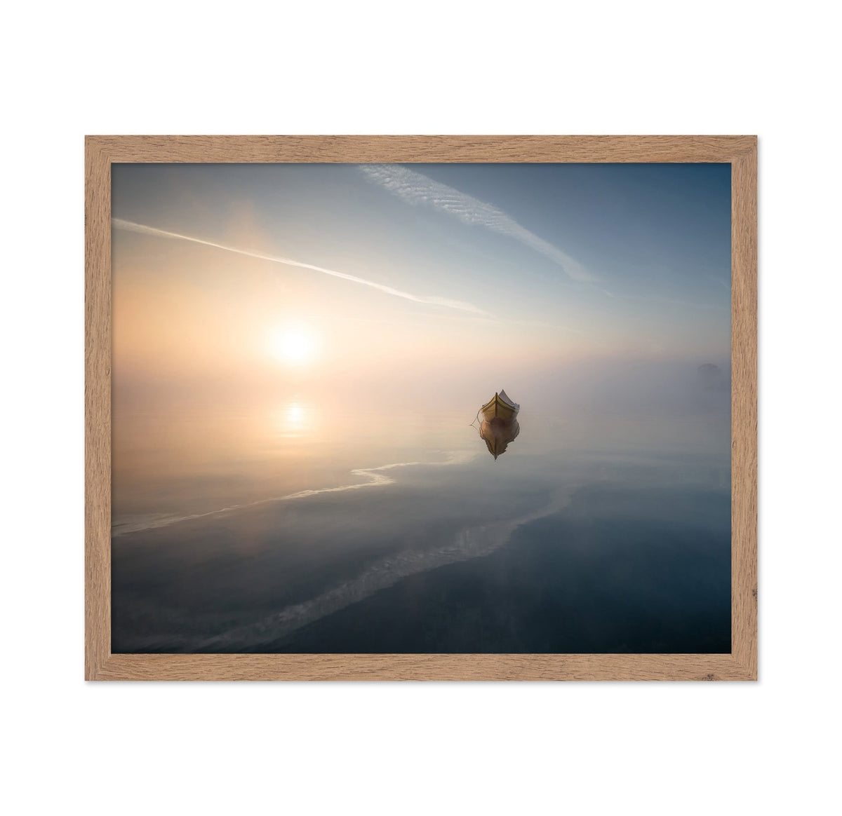 Golden Boat Reflection