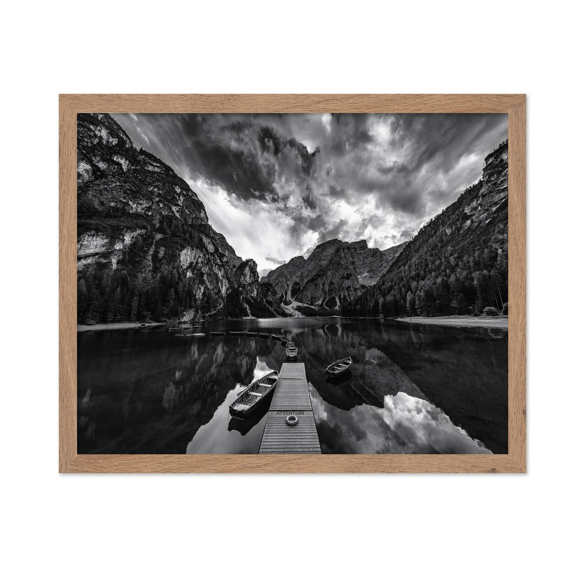 Lake Braies Monochrome