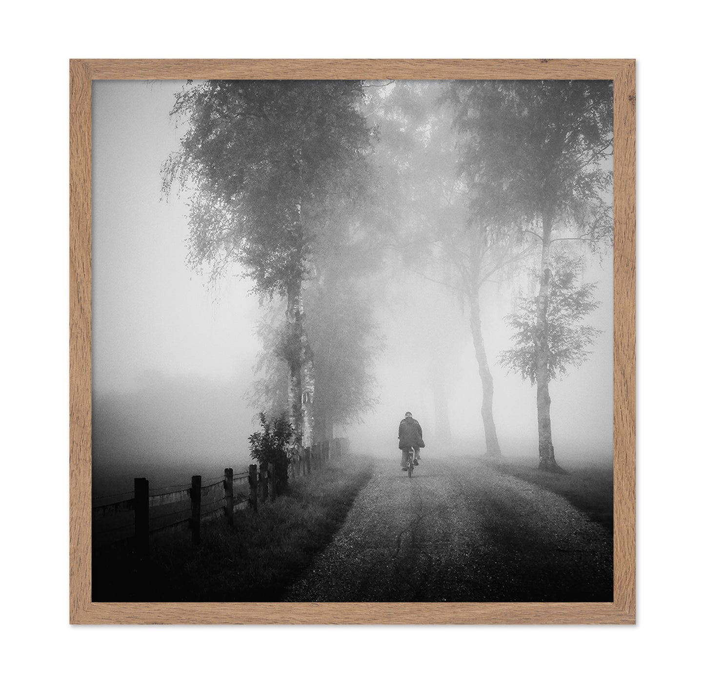 Lonely Ride in Mist
