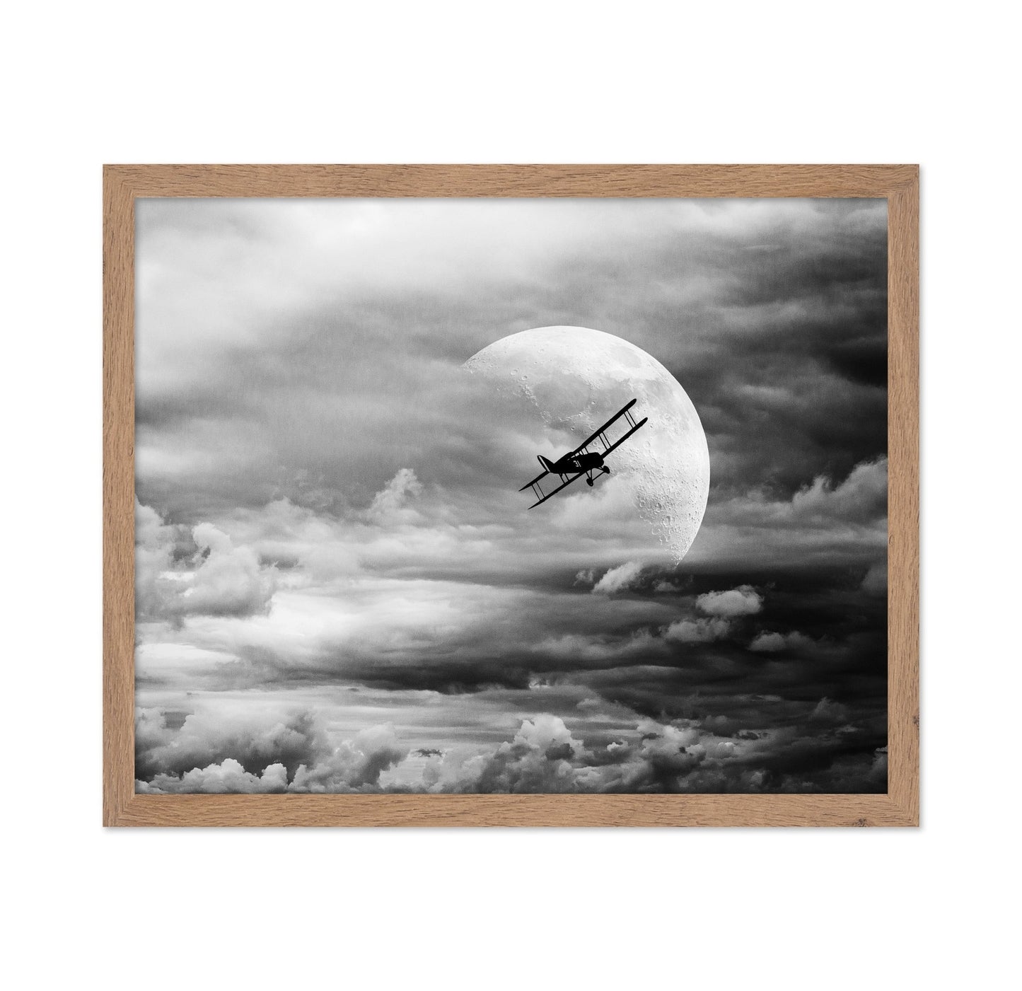 Vintage Plane Moon Flight