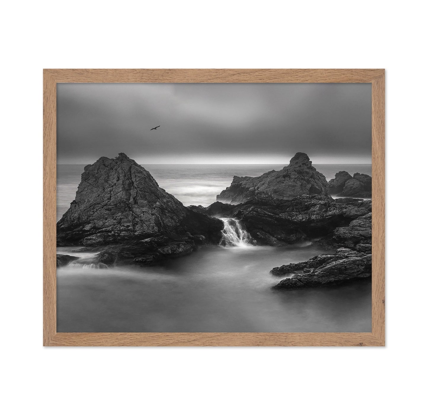 Misty Coastal Rocks